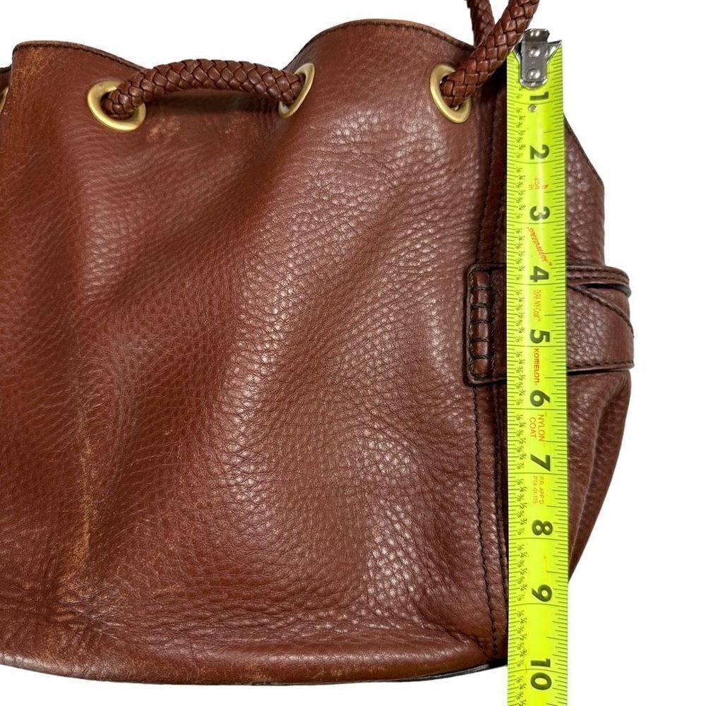Cole Haan Brown Leather Draw Strap Denny Bag - Picture 10 of 16